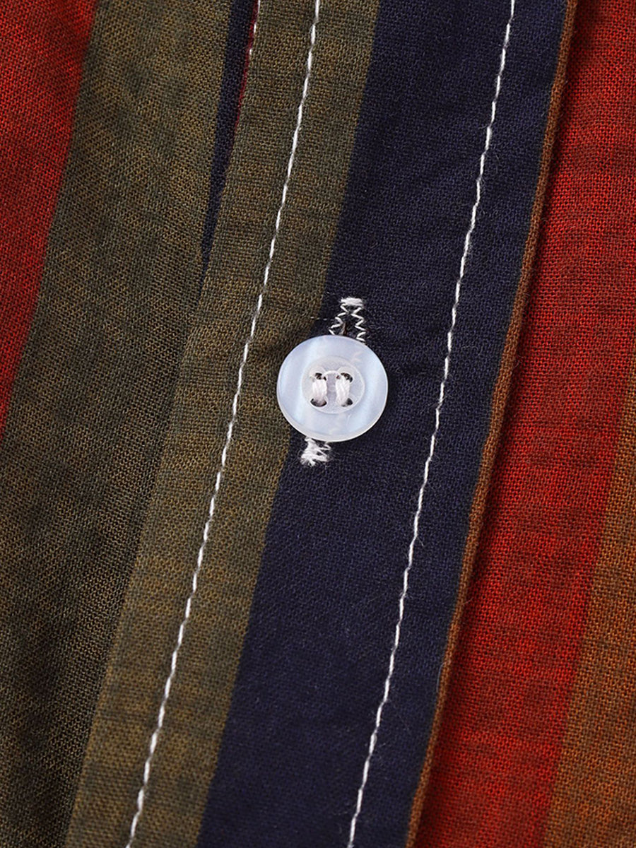 Camicia da uomo a maniche corte con stampa verticale