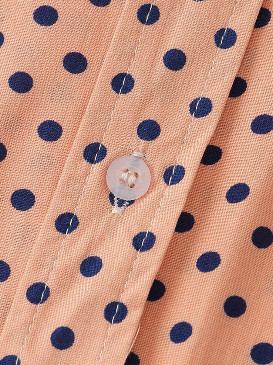 Camicia da uomo a maniche corte a pois