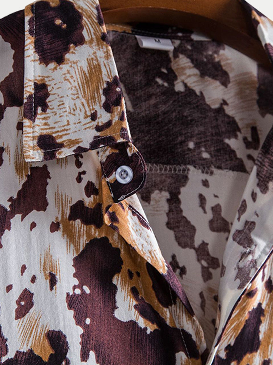 Men's Floral print short sleeve shirt