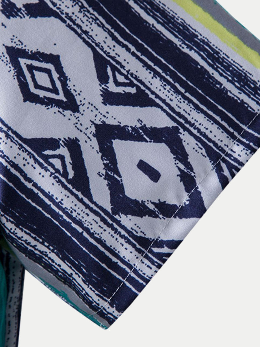 Chemise homme manches courtes imprimé hawaïen