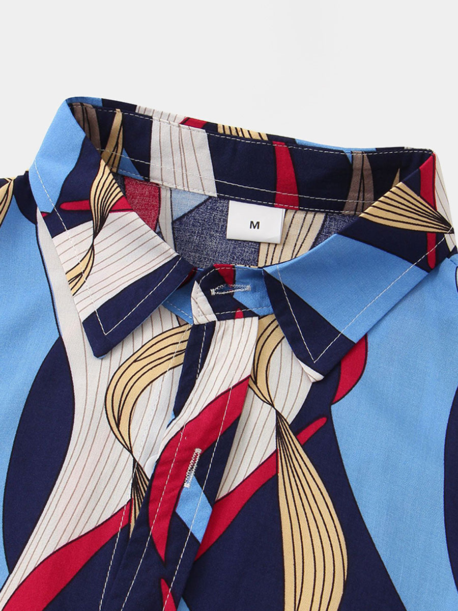 Set camicia e pantaloncini casual floreali da uomo