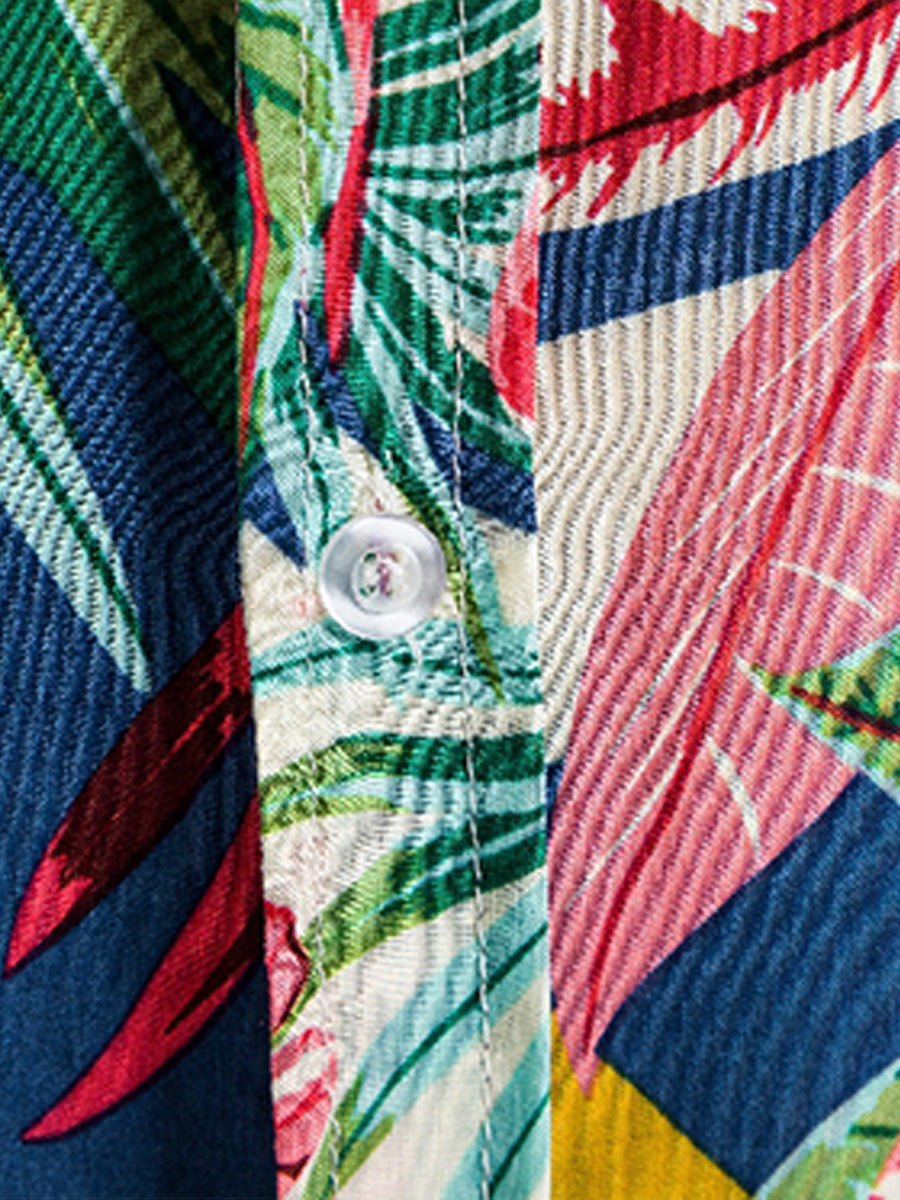 Camicia hawaiana da uomo a manica corta