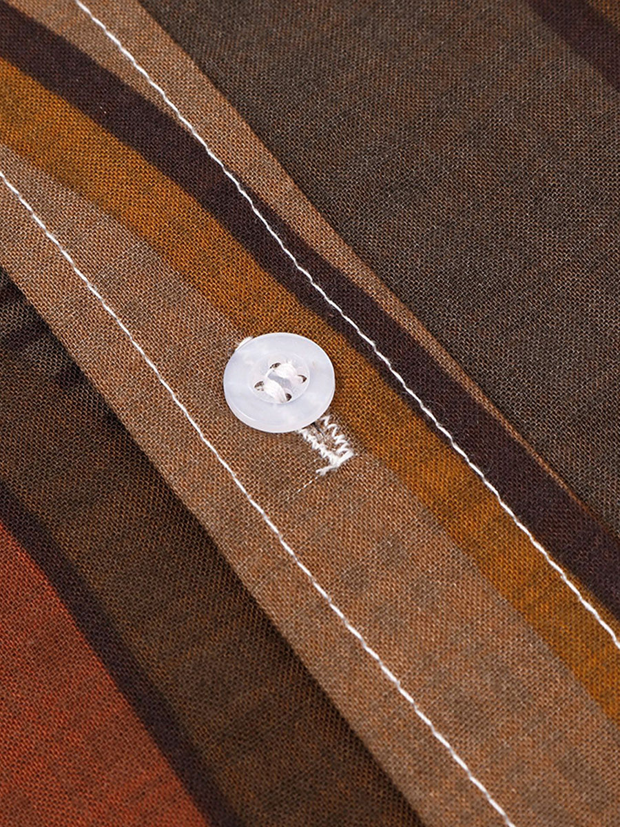 Camicia da uomo a maniche corte con stampa verticale