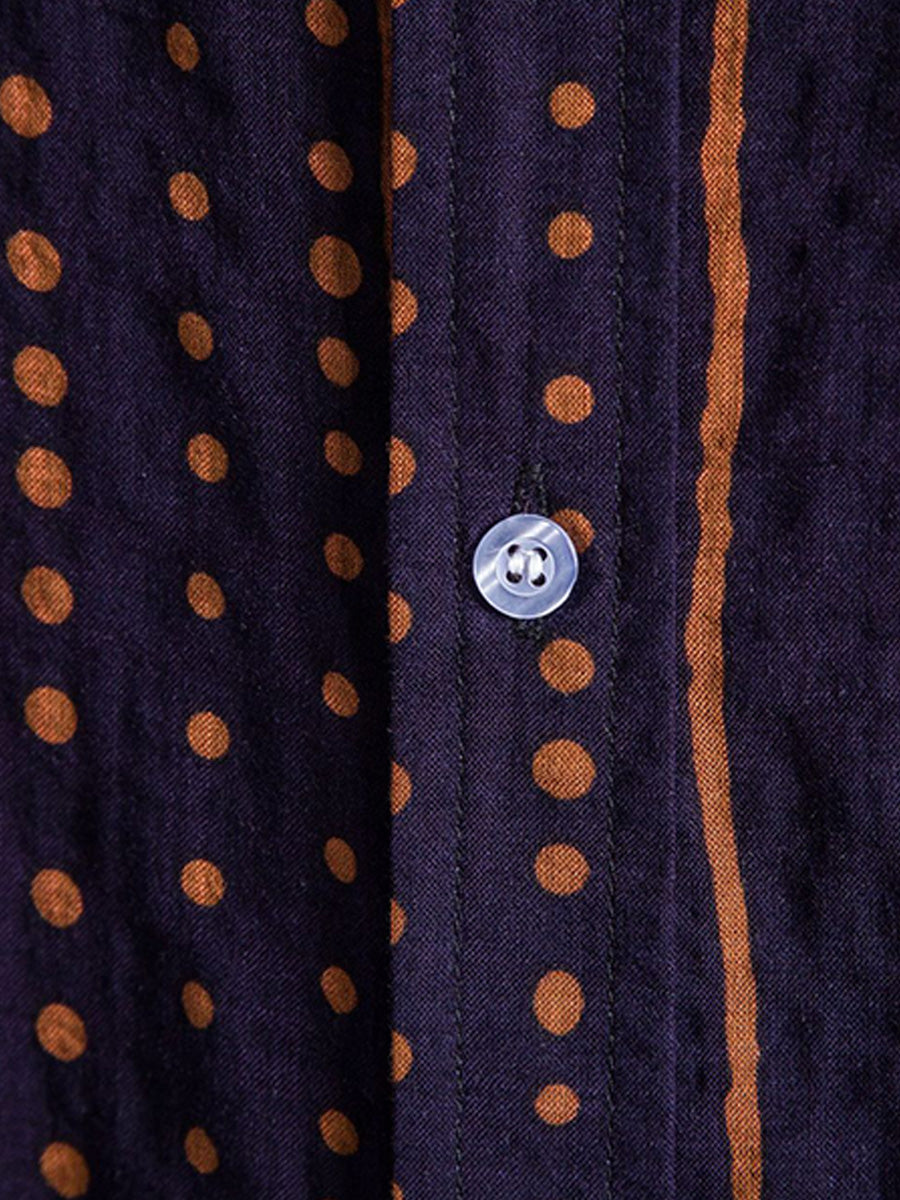 Camicia da uomo a maniche corte con stampa a pois