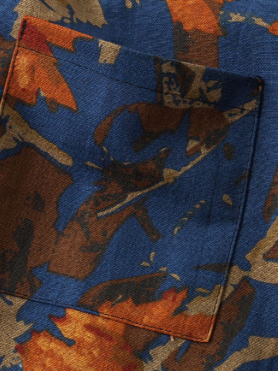 Men's Floral Print short sleeve shirt