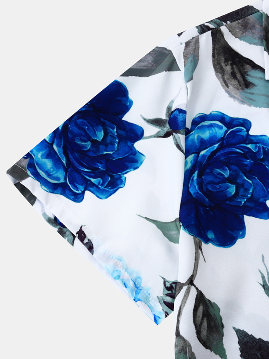 Camicia hawaiana da uomo a manica corta