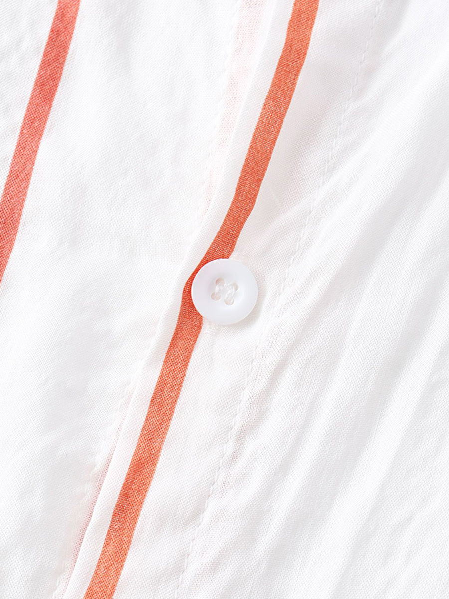 Camicia da uomo a maniche corte con stampa verticale