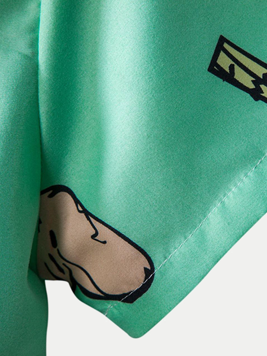 Chemise homme manches courtes imprimé hawaïen
