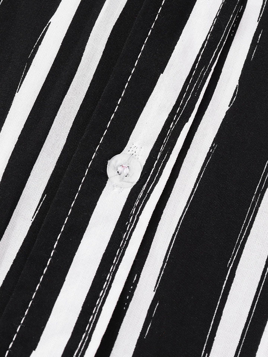 Camicia da uomo a maniche corte con stampa verticale
