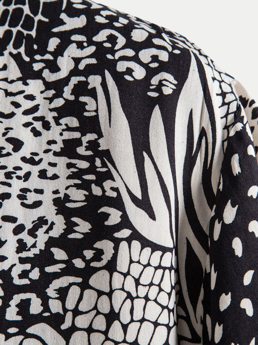 Chemise à manches courtes à imprimé floral pour hommes
