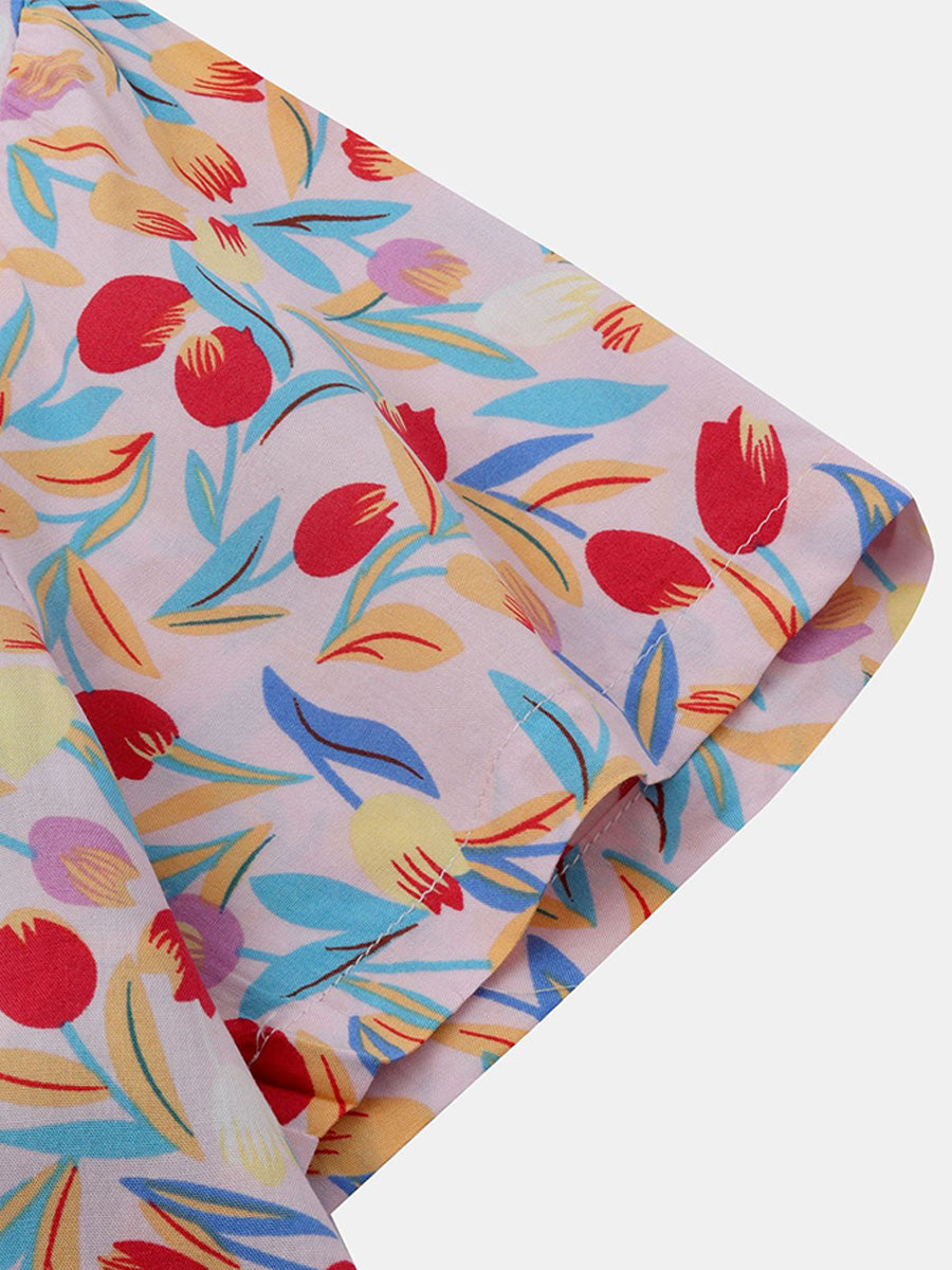 Camicia a maniche corte casual hawaiana da uomo