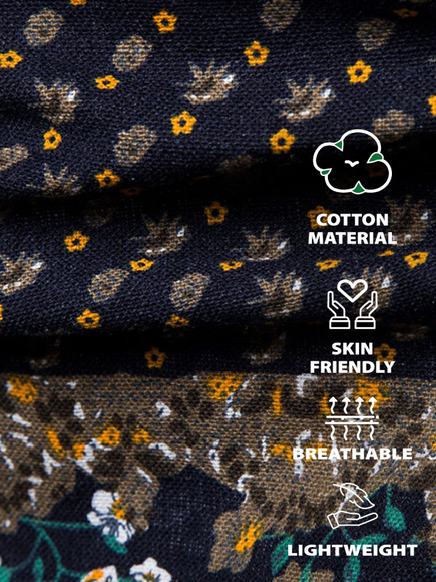 Men's Casual printed short sleeve shirt