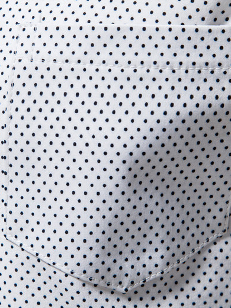 Chemise homme manches courtes imprimé pois