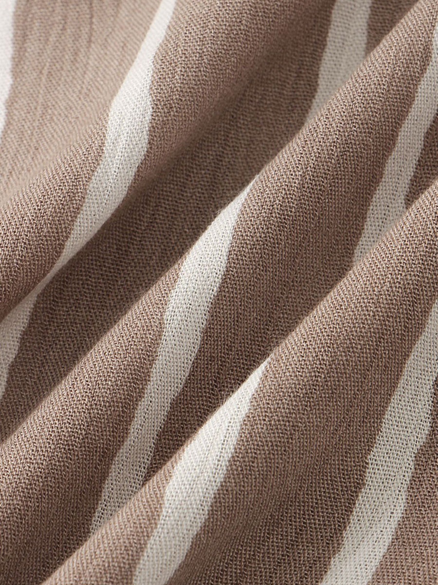 Chemise à manches courtes à imprimé vertical pour homme