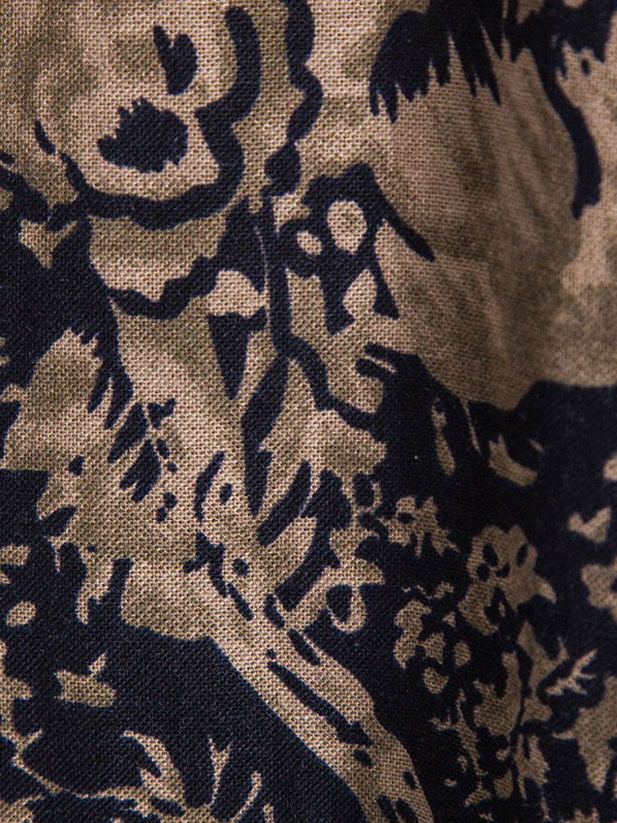 Chemise homme manches courtes imprimé branches