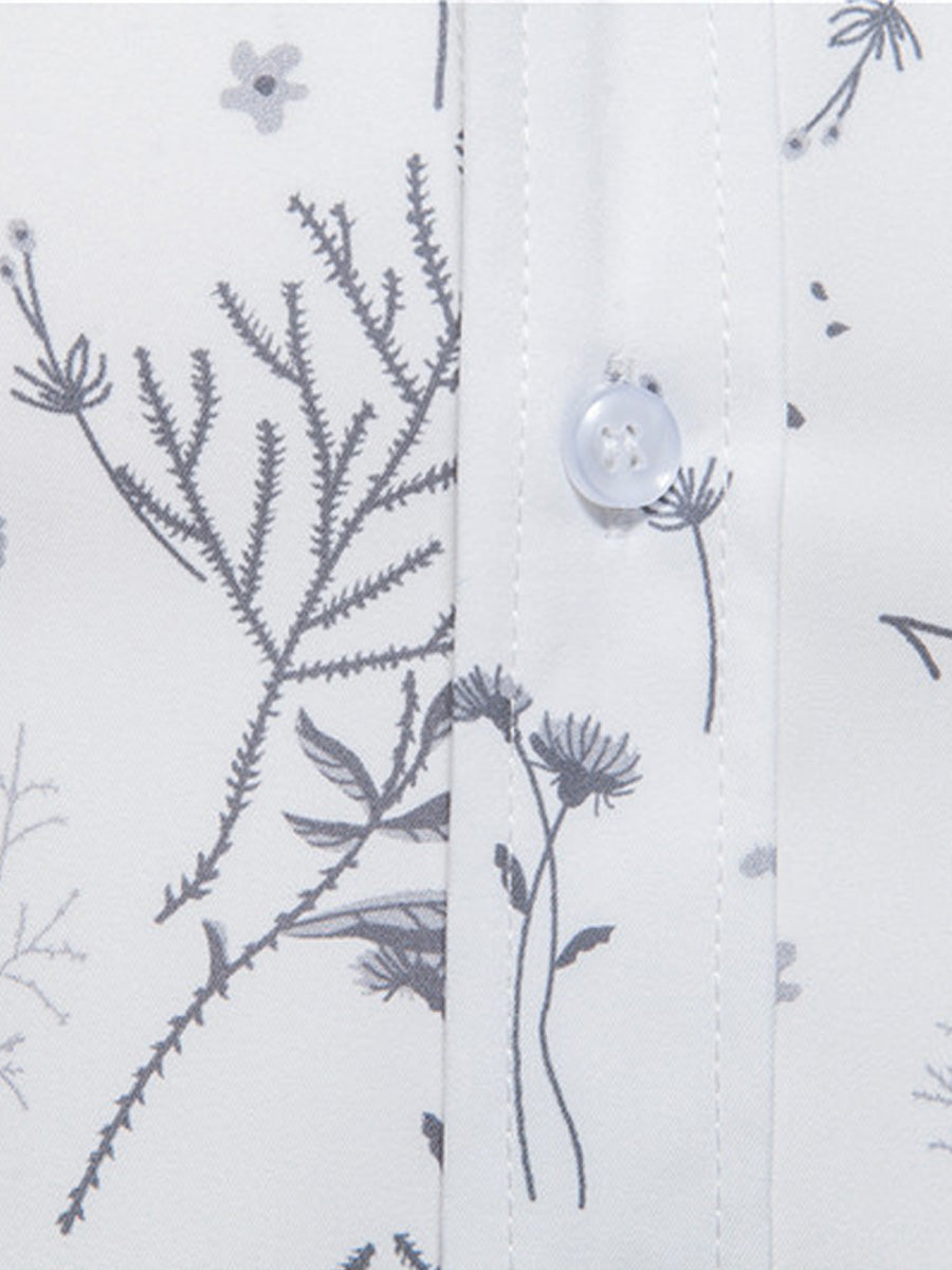 Chemise homme manches courtes imprimé fleuri