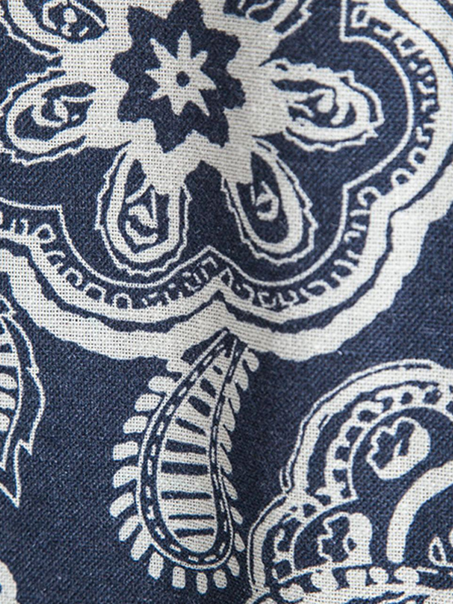 Chemise à manches courtes à imprimé floral pour hommes