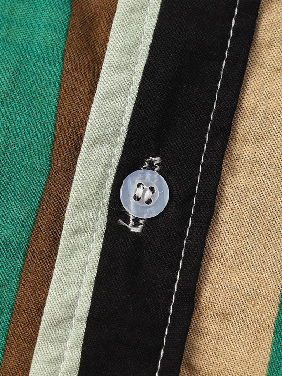 Camicia da uomo a maniche corte con stampa verticale