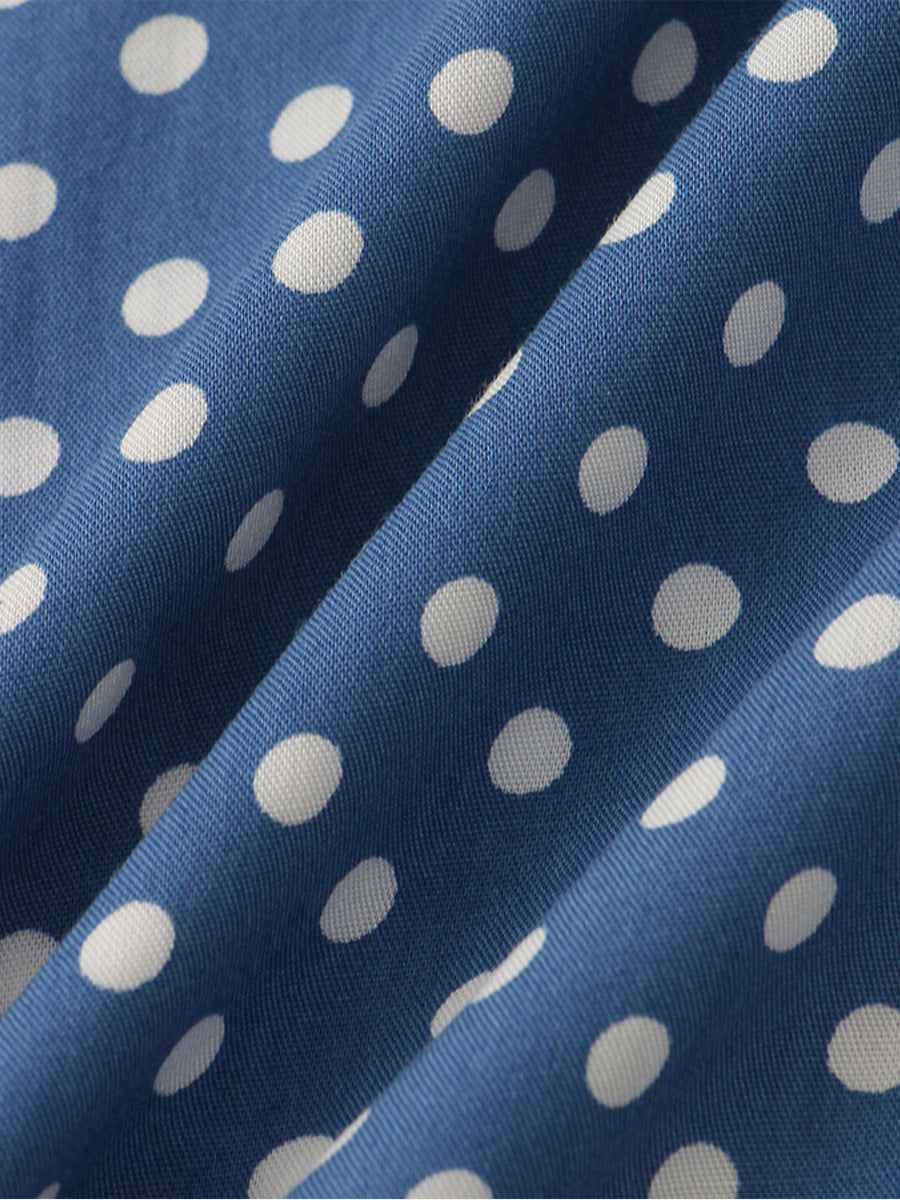 Camicia da uomo a maniche corte a pois