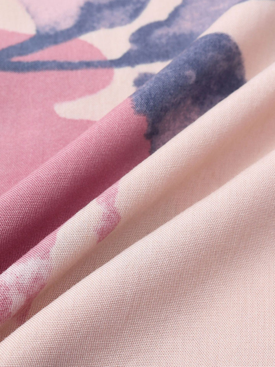 Camicia da uomo a maniche corte con stampa floreale
