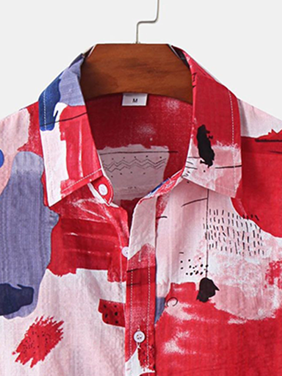 Camicia casual da uomo a maniche corte per le vacanze