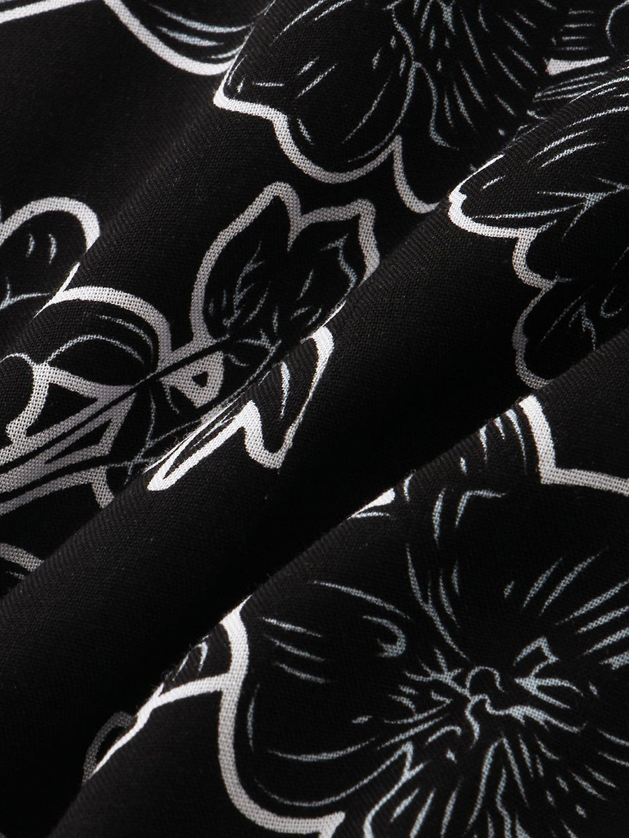 Chemise à manches courtes à fleurs pour hommes