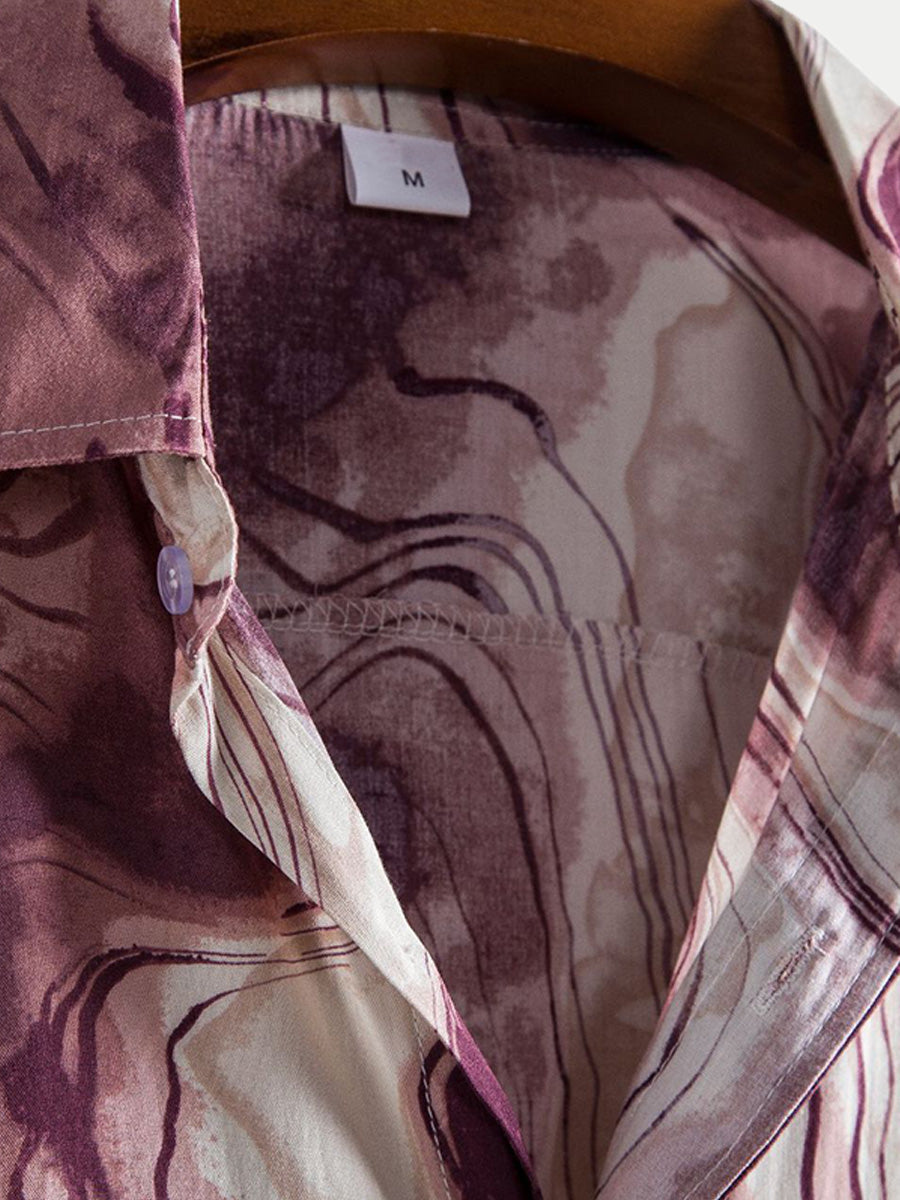 Camicia a maniche corte tinta unita da uomo