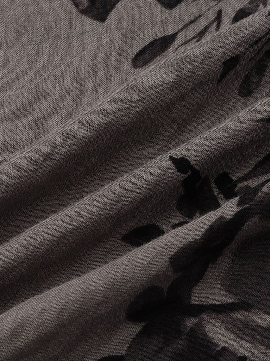 Camicia da uomo a maniche corte con stampa floreale