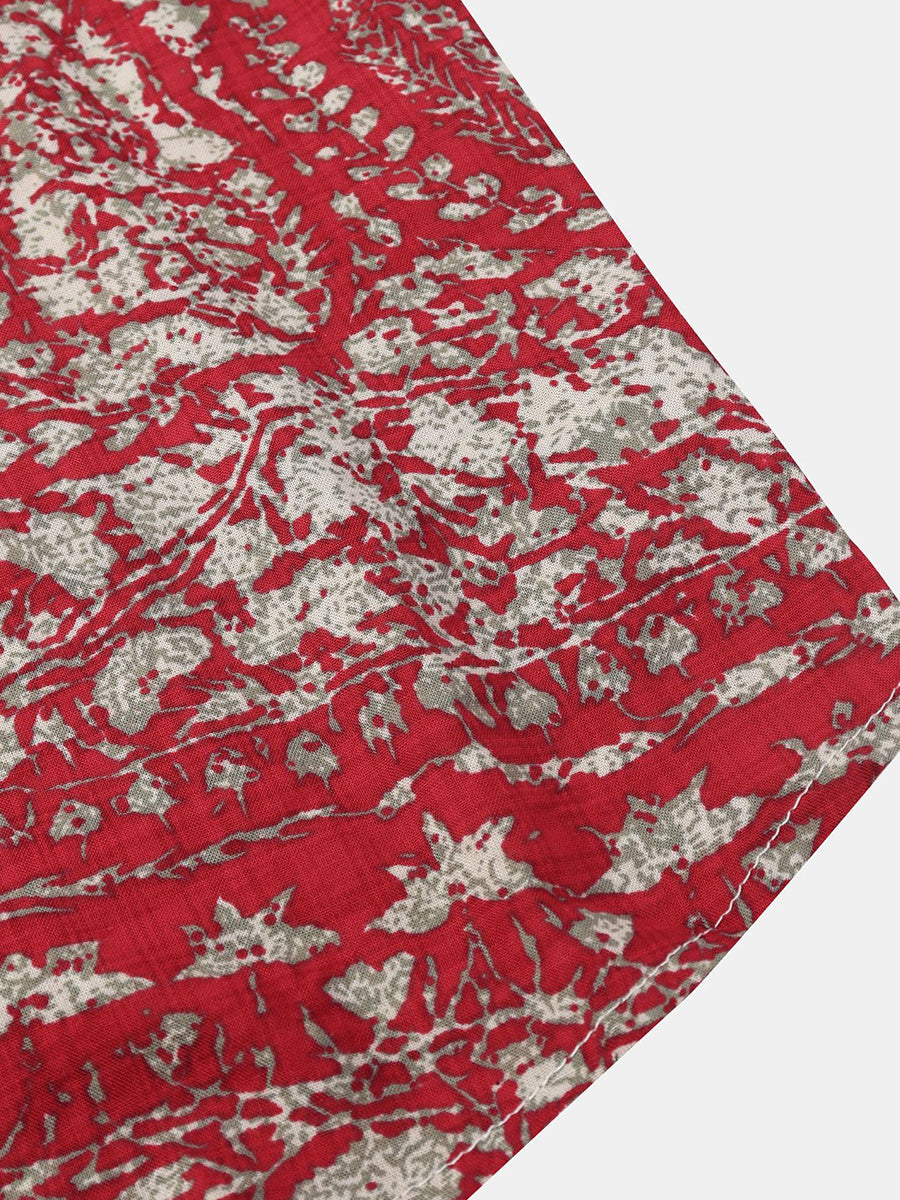 Men's Floral Print short sleeve shirt