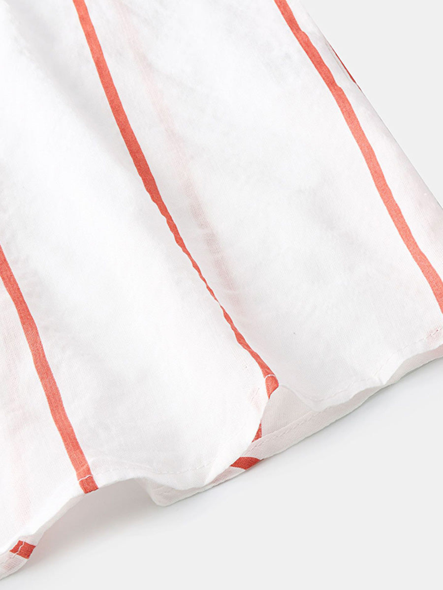 Camicia da uomo a maniche corte con stampa verticale