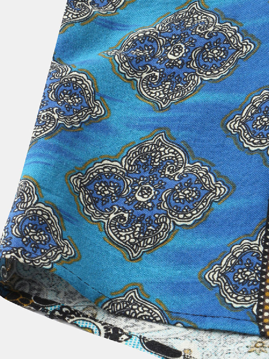 Men's Floral Print short sleeve shirt