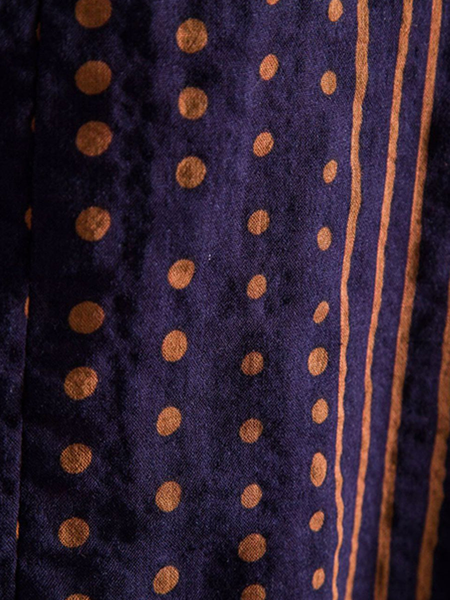 Camicia da uomo a maniche corte con stampa a pois
