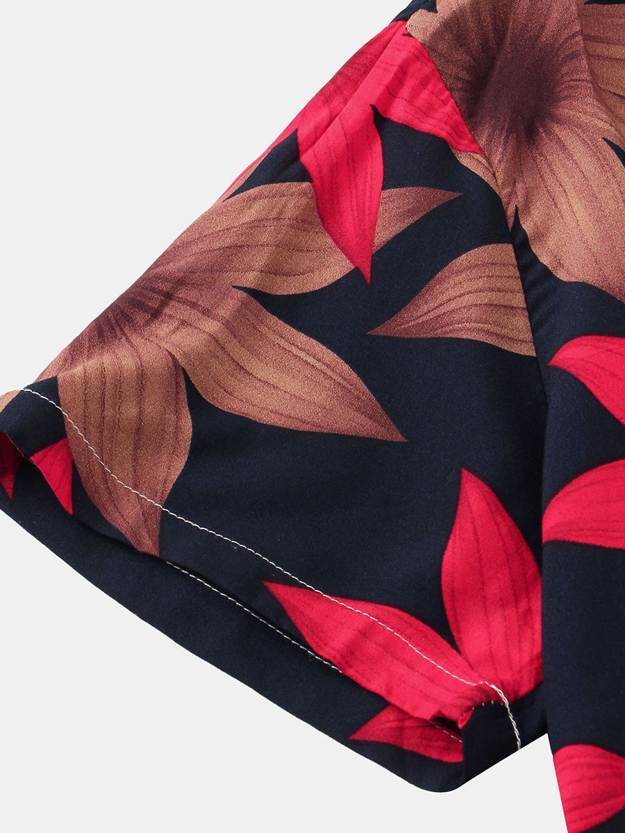 Chemise hawaïenne à manches courtes pour homme
