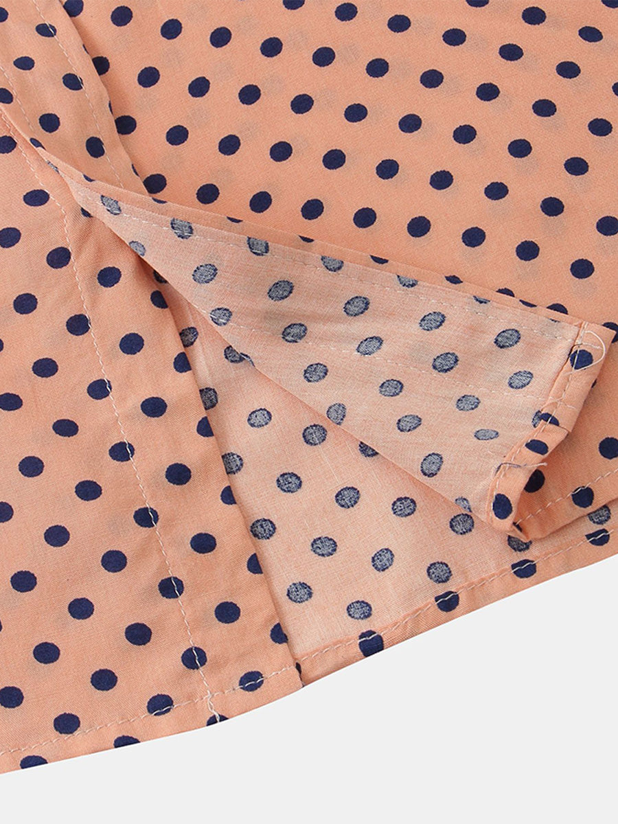 Camicia da uomo a maniche corte a pois