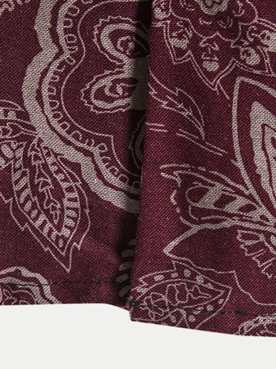 Men's Floral print short sleeve shirt