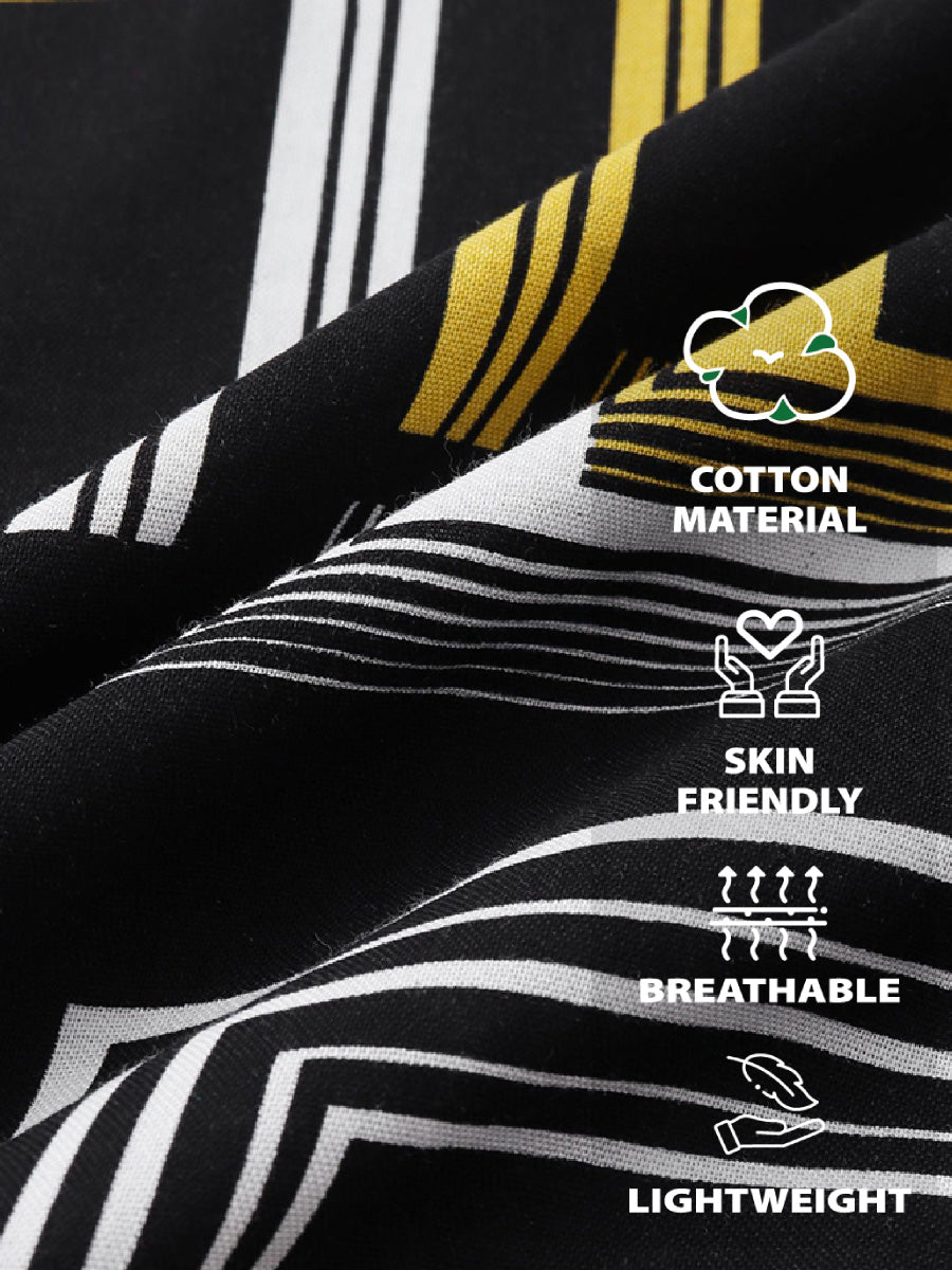 Men's Casual Print short sleeve shirt