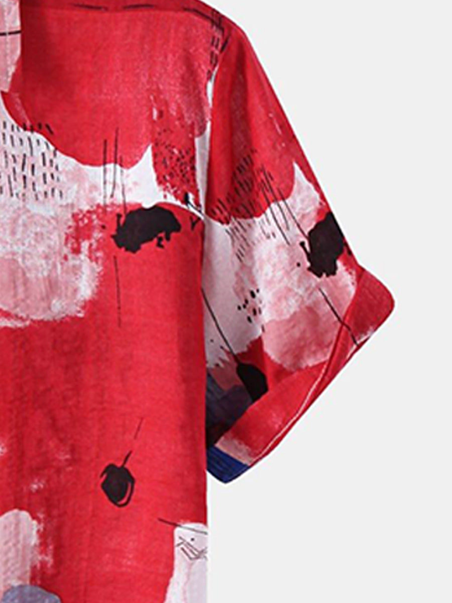 Camicia casual da uomo a maniche corte per le vacanze