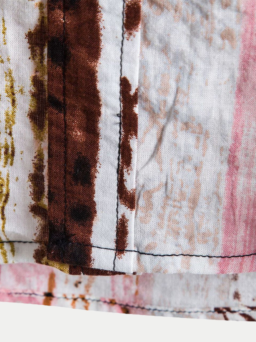 Chemise à manches courtes à imprimé vacances pour homme