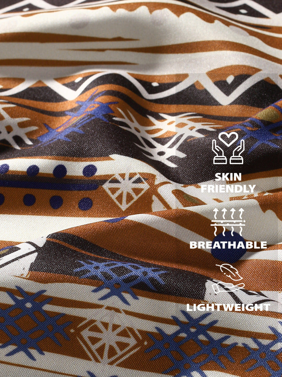Men's Ethnic Print short sleeve shirt