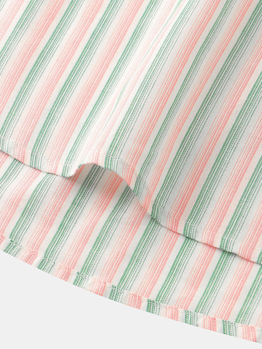 Camicia da uomo a maniche corte con stampa verticale