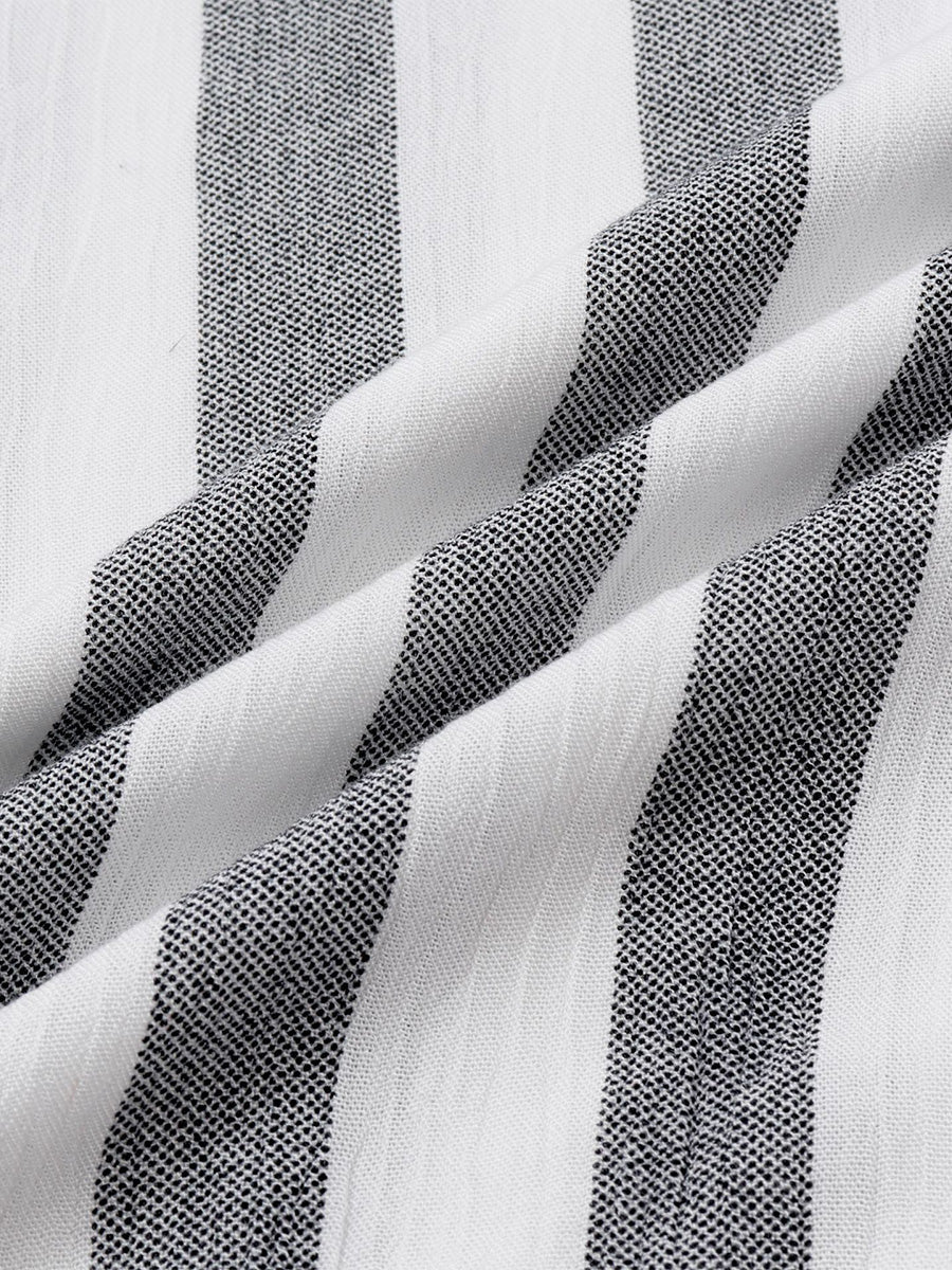 Camicia da uomo a maniche corte con stampa verticale