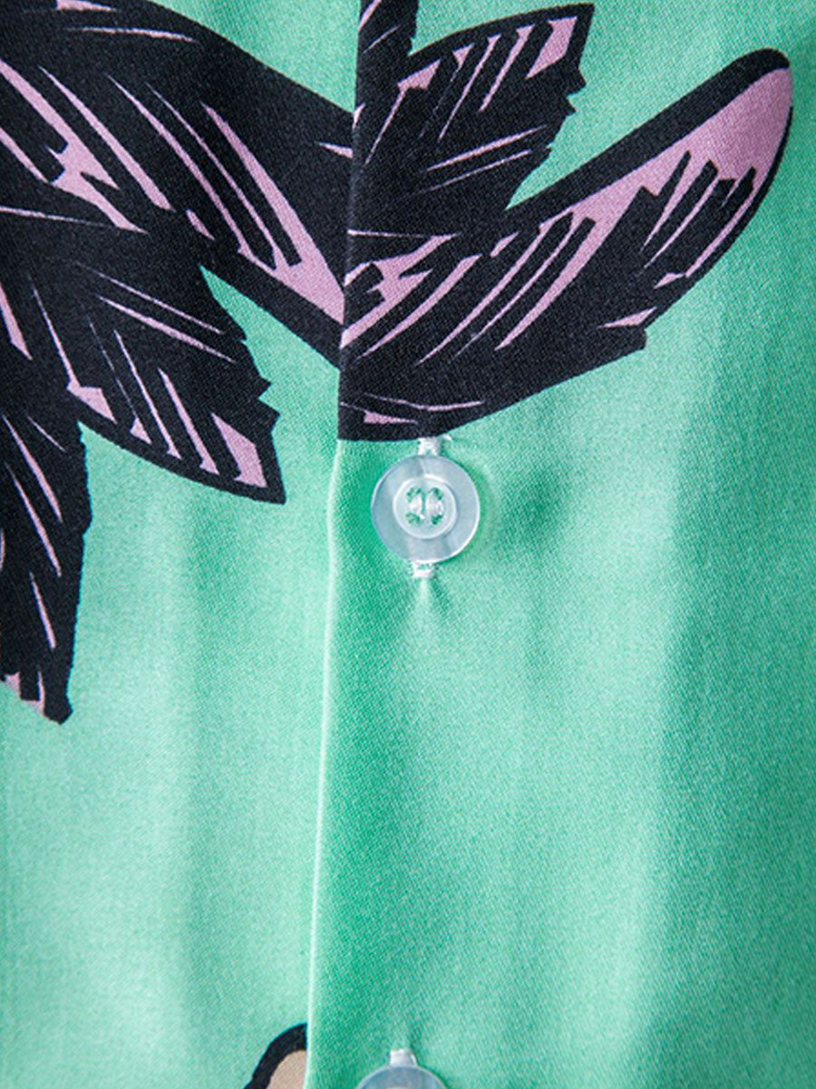 Chemise homme manches courtes imprimé hawaïen