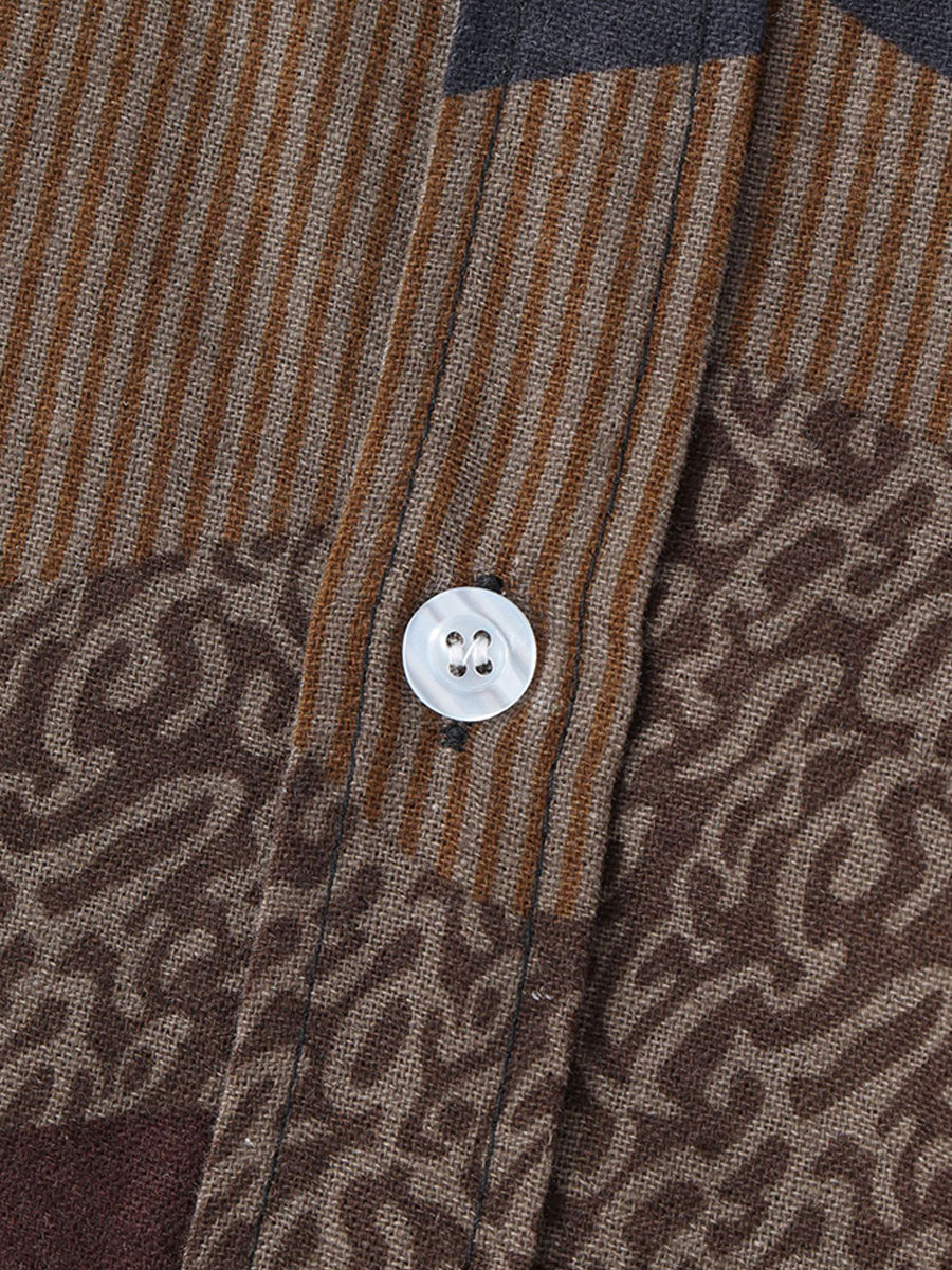 Camicia casual a maniche corte Contrast da uomo