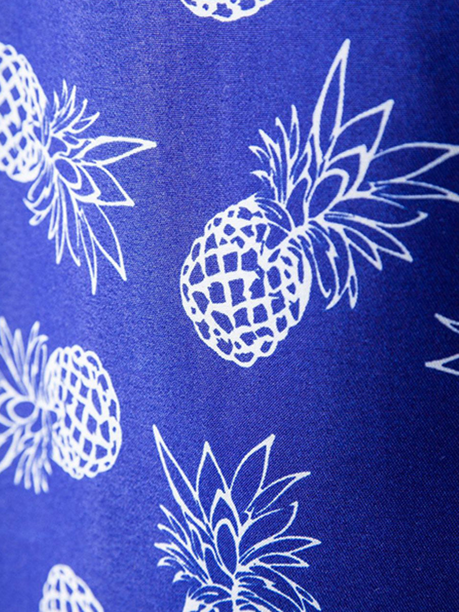 Chemise homme manches courtes imprimé ananas