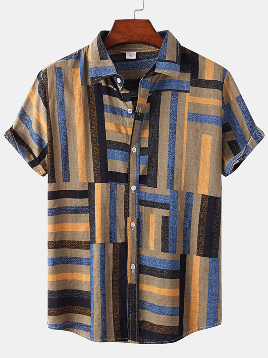 Camicia a maniche corte casual hawaiana da uomo