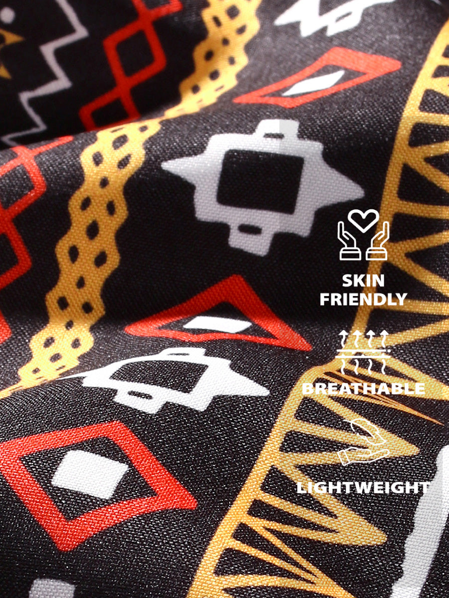 Men's Vertical Print short sleeve shirt