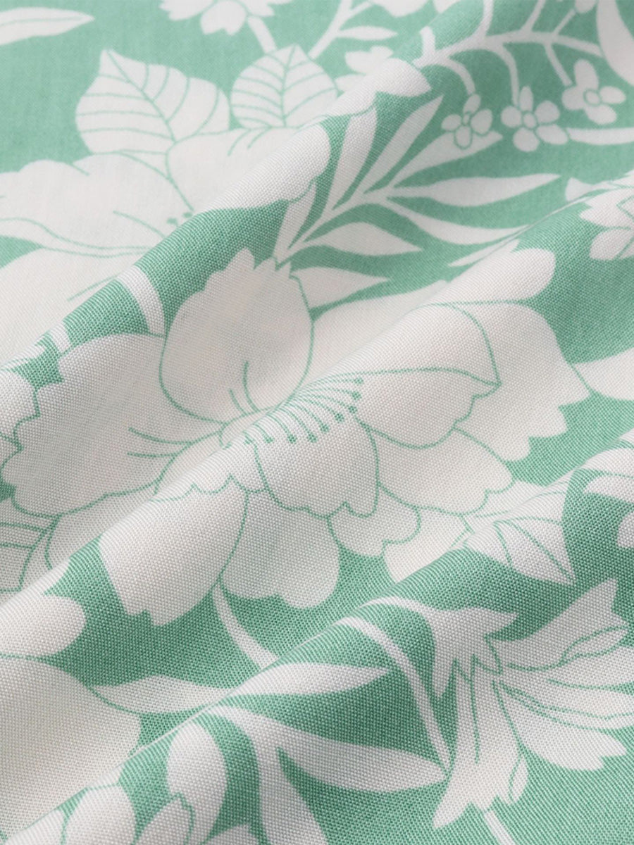 Camicia da uomo a maniche corte con stampa floreale