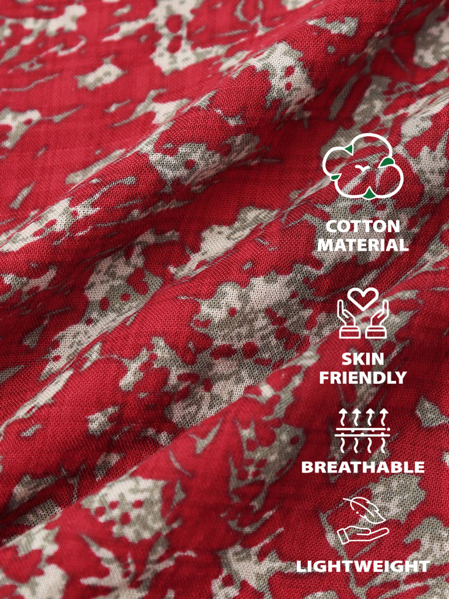 Men's Floral Print short sleeve shirt