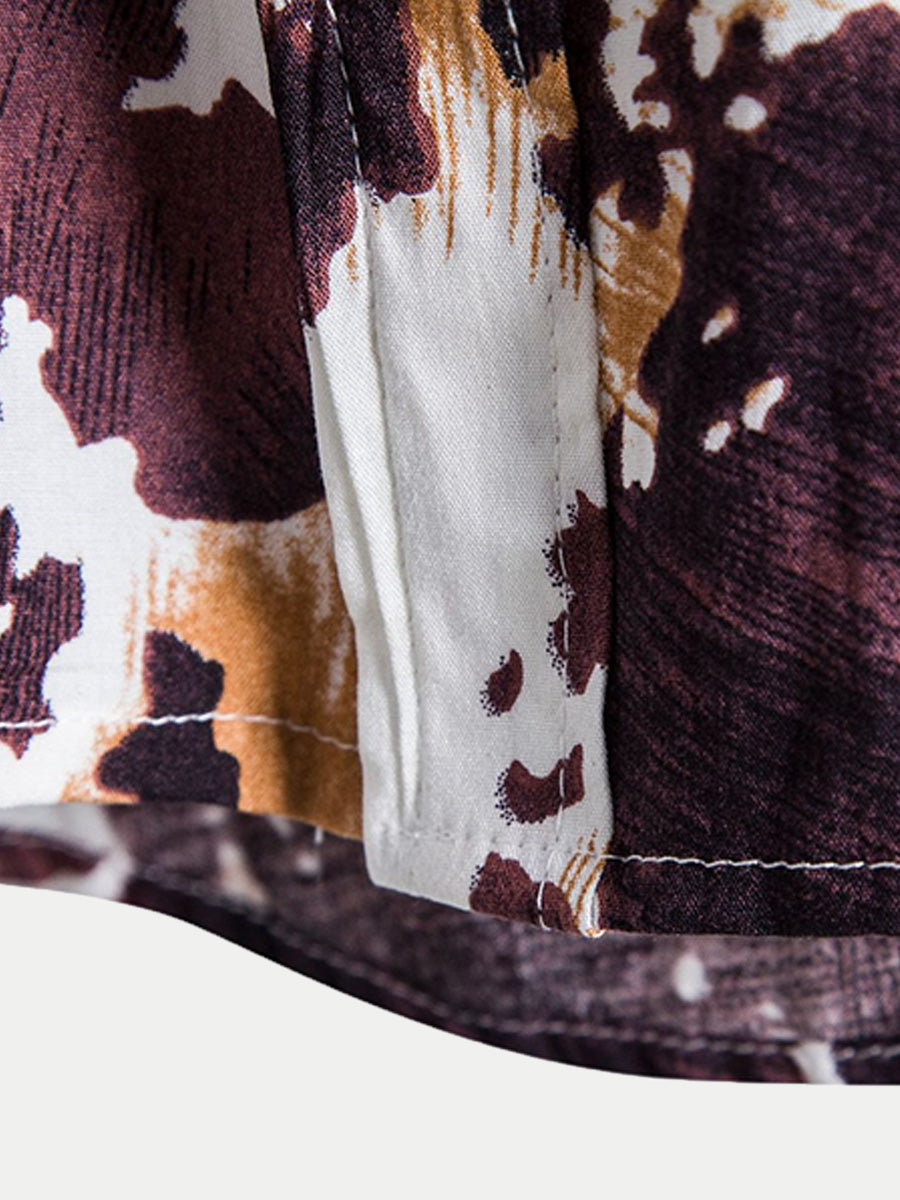 Men's Floral print short sleeve shirt