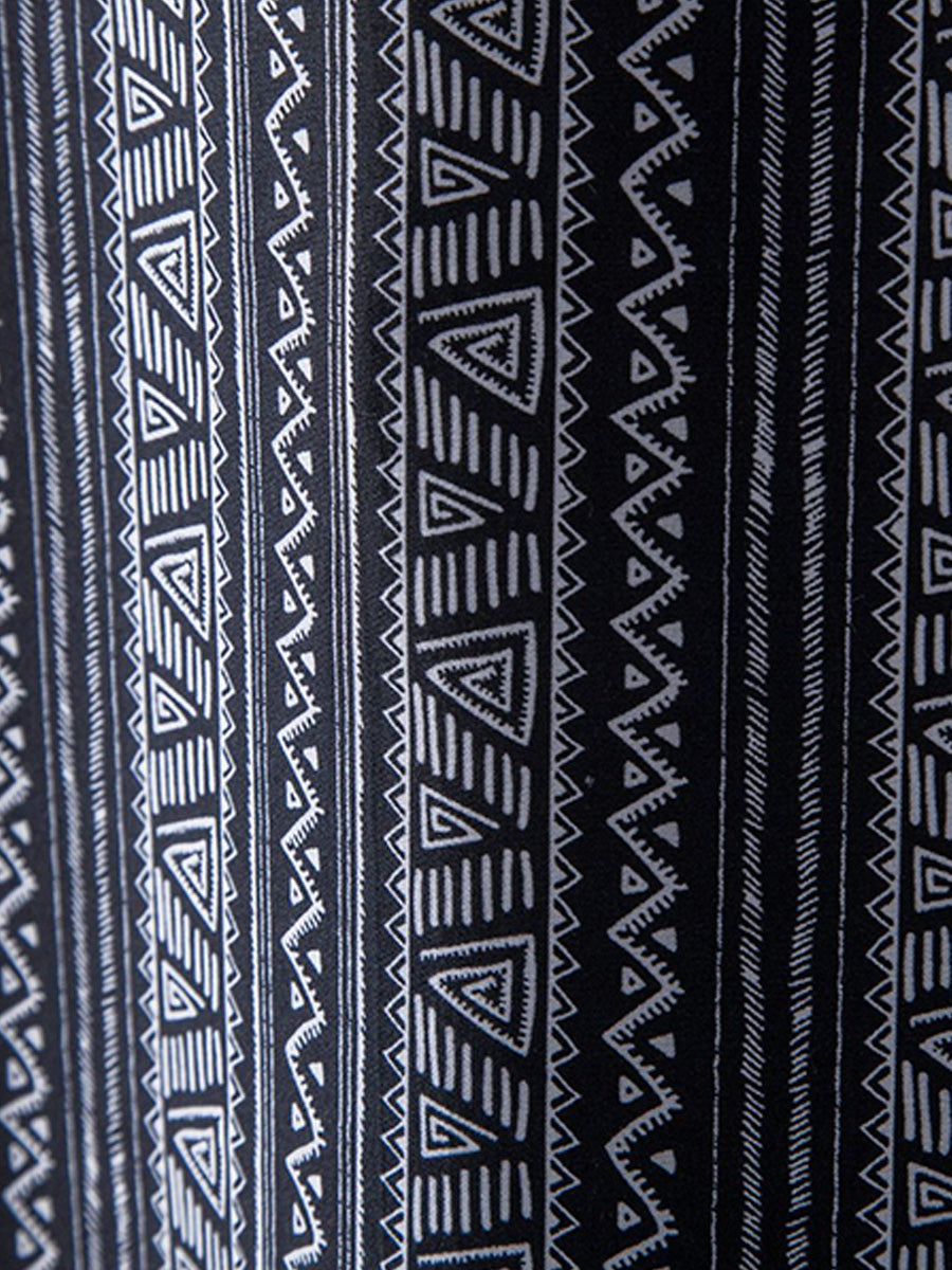 Chemise à manches courtes à imprimé vertical pour homme